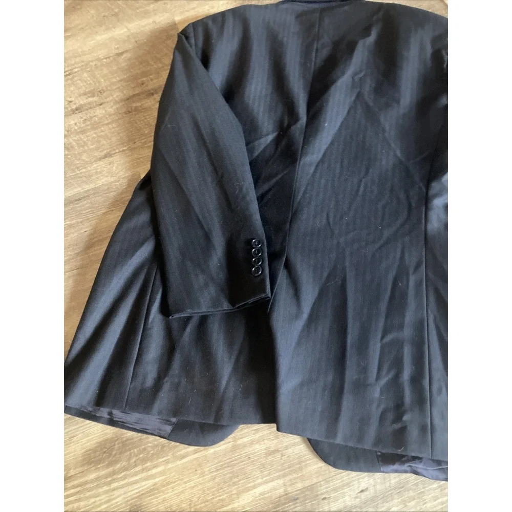 Brooks Brothers‎ Men's Saxxon Wool Blue Black Sport Blazer Jacket 42S/ W37